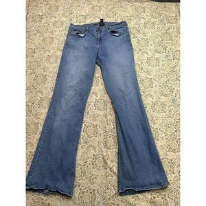 DKNY Soho Jean Bootcut Distressed Womens Jeans Designer Blue Sz. 14 R Ladies